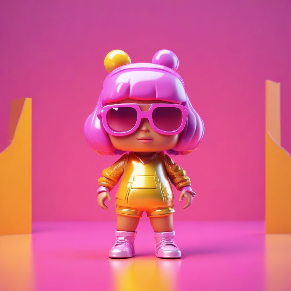 💿 Y2K千禧辣妹Q版！金属镭射感，3D盲盒潮酷回潮！