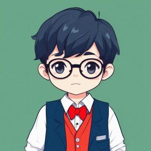 🤓眼镜少年！极简风Q版男孩，知识分子可爱立绘！