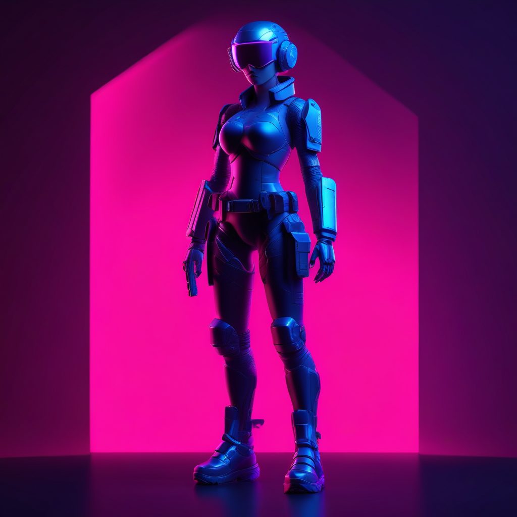 👾夜之城限定！3D赛博朋克Q版少女，超酷未来感头像！