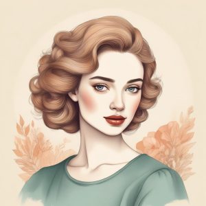 🎀优雅马卡龙系：精致肖像手绘插画，温柔治愈的代表！