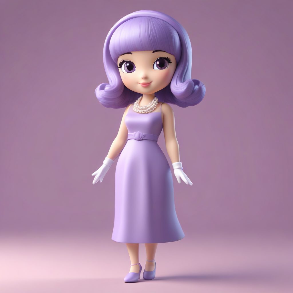 👑优雅名媛Q版：珍珠项链与手套，复古赫本风！