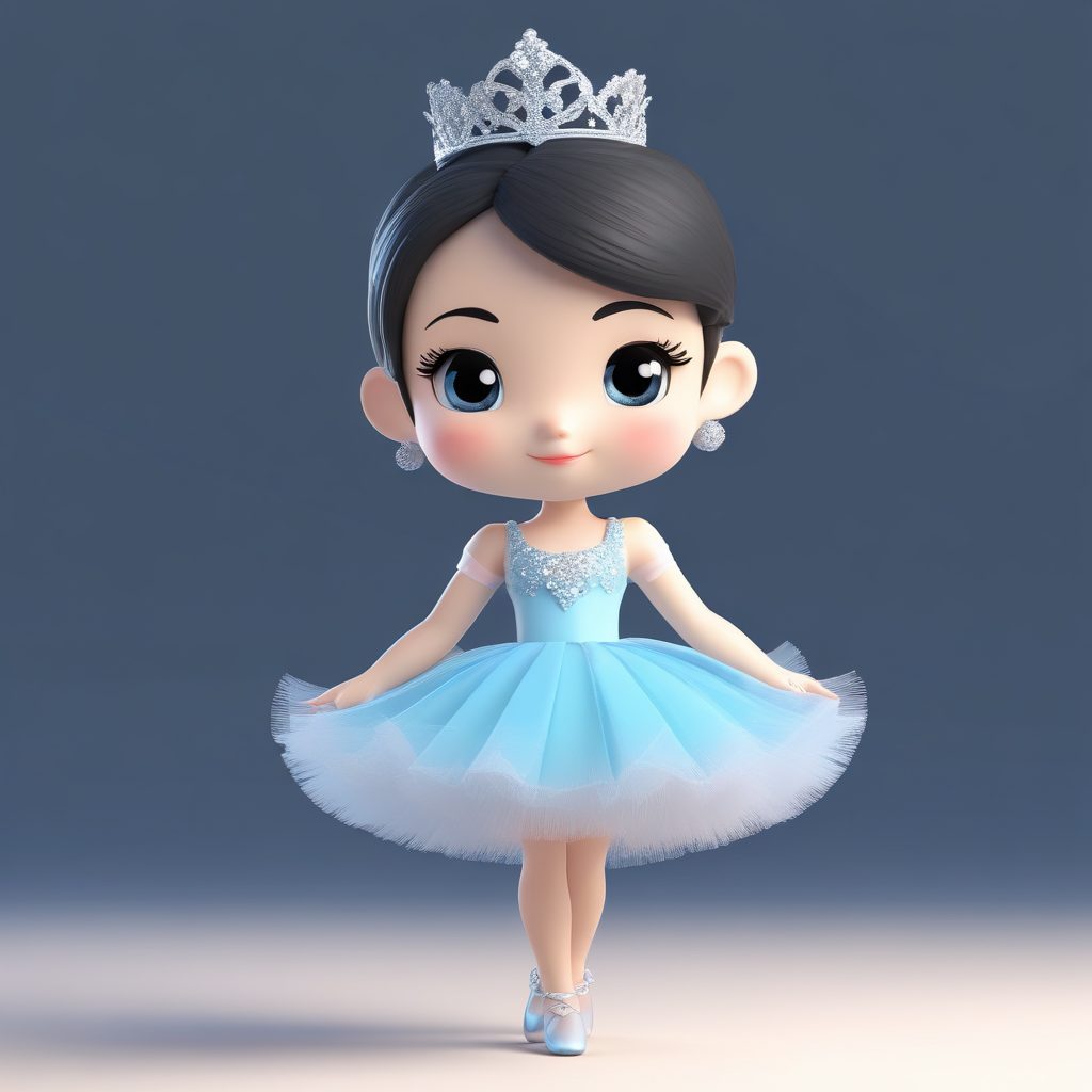 🦢优雅小天鹅！Q版芭蕾少女头像，仙气飘飘全身站立照！