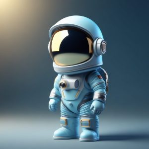 👩‍🚀宇航员Q版：太空漫步盲盒公仔，科幻极简风！🌌