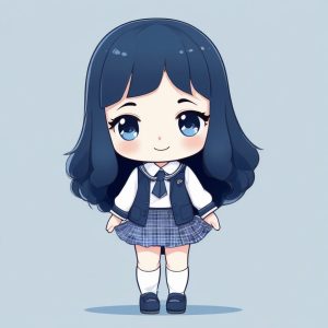 🎀元气JK制服Q版 | 日系校服甜妹全身插画生成秘籍！