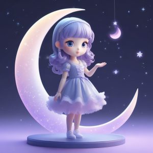 🌙月光精灵Lo娘：抱着弯月入眠，梦幻感爆棚！