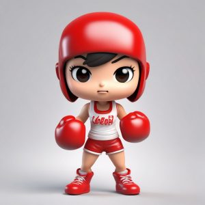 🥊运动活力Q版：拳击手套与战斗姿势，元气运动女孩！