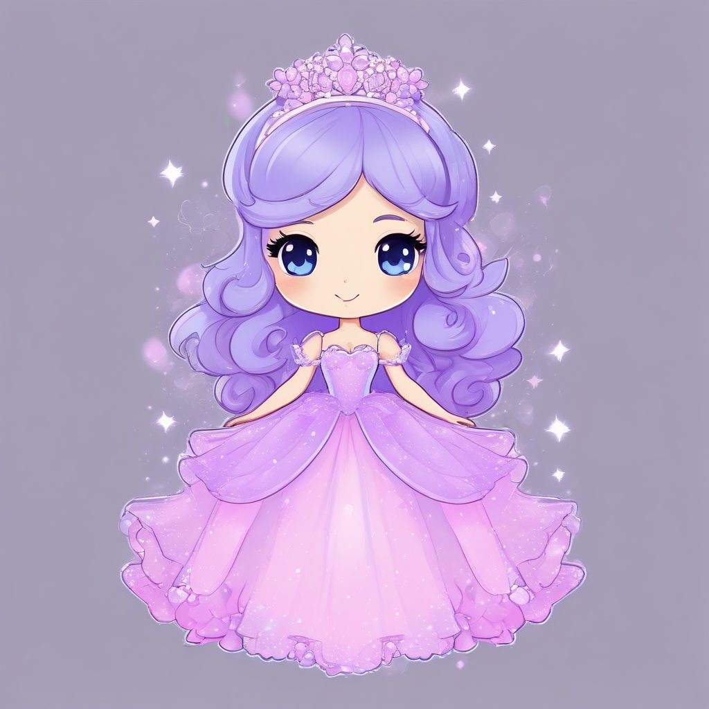 👑在逃公主Q版：迪士尼风梦幻少女全身像！