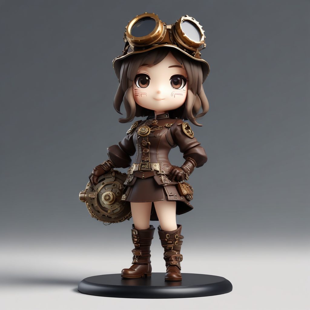 ⚙️ 蒸汽朋克Q版罗莉：黄铜机械风盲盒建模太酷了！🕰️