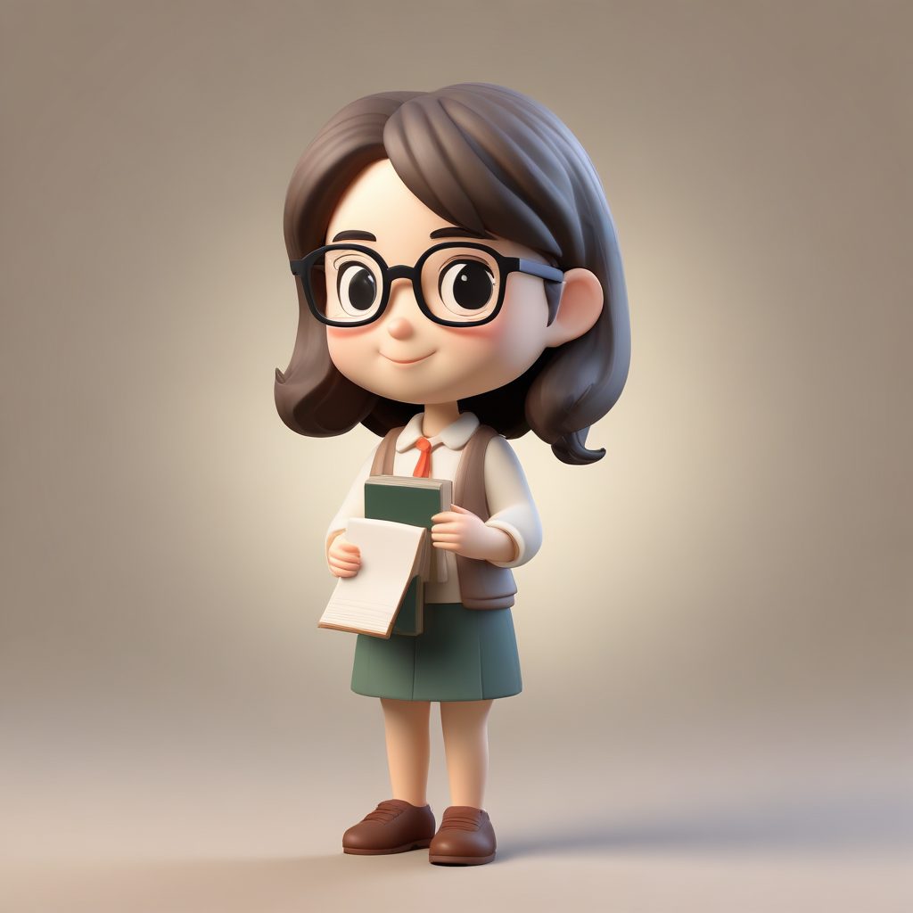 👩‍🏫知性女教师Q版：黑框眼镜下的温柔，职业头像新选择！