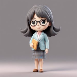 📚知性温柔风！Q版女教师的优雅通勤穿搭3D盲盒版👓