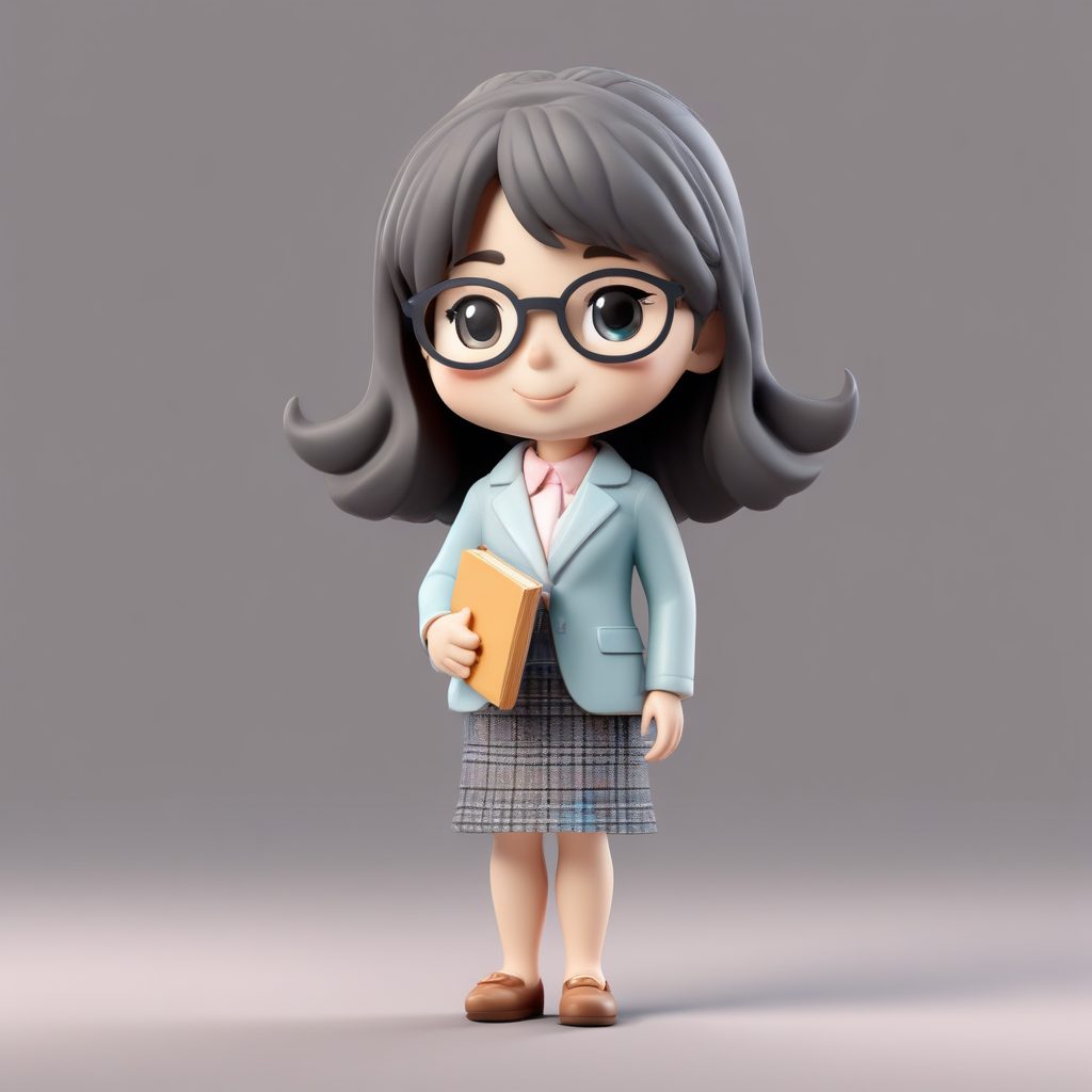 📚知性温柔风！Q版女教师的优雅通勤穿搭3D盲盒版👓