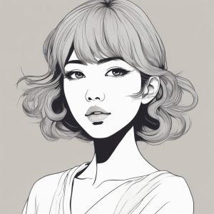 治愈系🍬！AI极简线条插画 | 氛围感日系少女头像，一键Get！✨