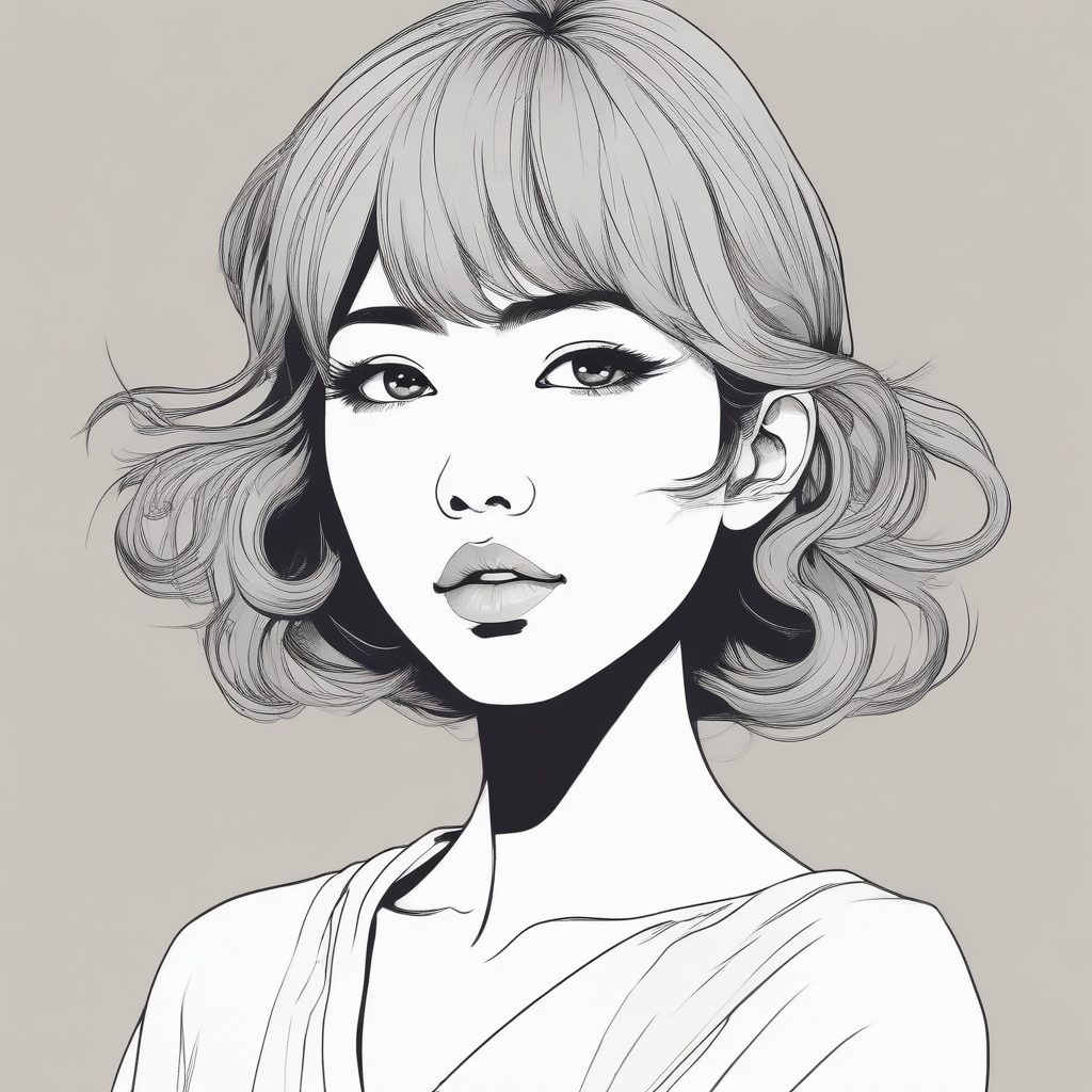 治愈系🍬！AI极简线条插画 | 氛围感日系少女头像，一键Get！✨