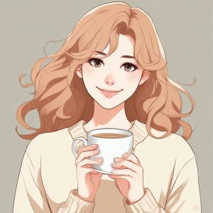 ☕️治愈系咖啡甜心！奶油配色极简肖像，秋日氛围感拉满！