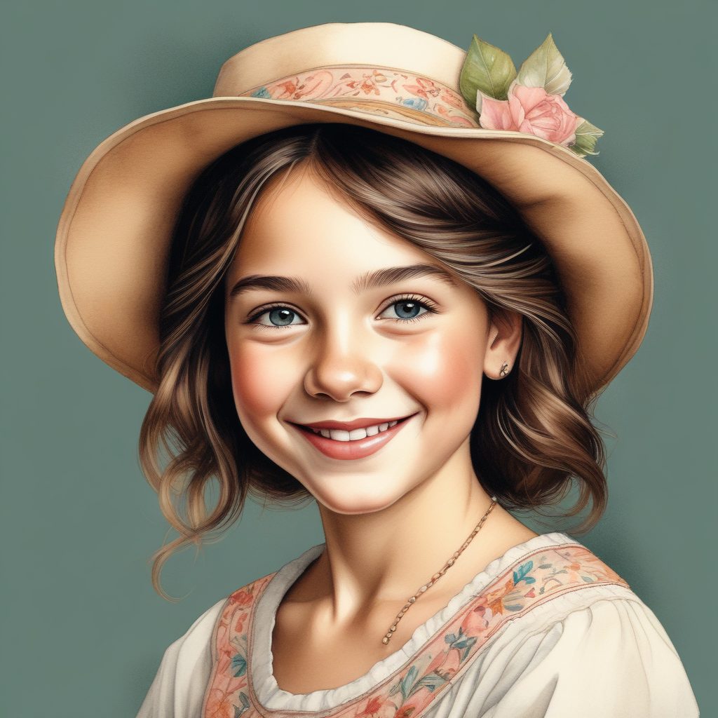 💖治愈系手绘插画头像! 温暖笑容的甜美少女, 情绪价值满分!