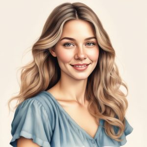 🕊️最简单的治愈系女孩：日常松弛感手绘肖像模板！