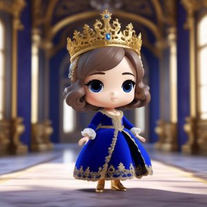 3D华丽宫廷Q版：巴洛克风小公主，精致如艺术品