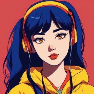 📺 90年代复古漫：高饱和度的都市少女头像