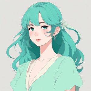 🍦薄荷初夏！极简赛璐璐少女头像，这质感太绝了