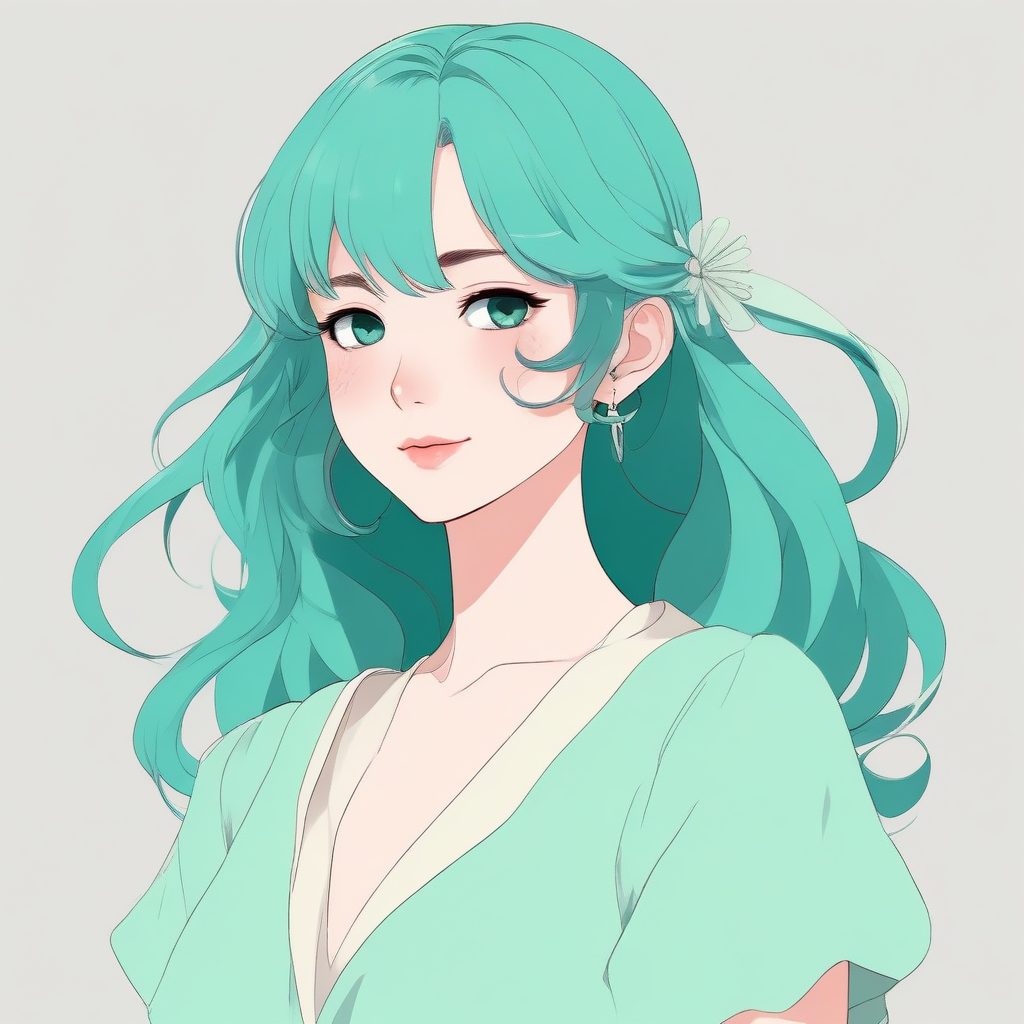 🍦薄荷初夏！极简赛璐璐少女头像，这质感太绝了