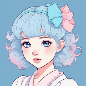 🍓 草莓奶昔：超萌蝴蝶结少女，甜度超标的动漫头像