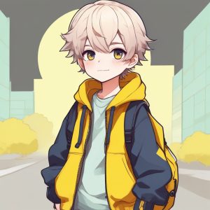 潮流日系Q版：酷盖男孩街头穿搭，二次元赛璐璐风格必收