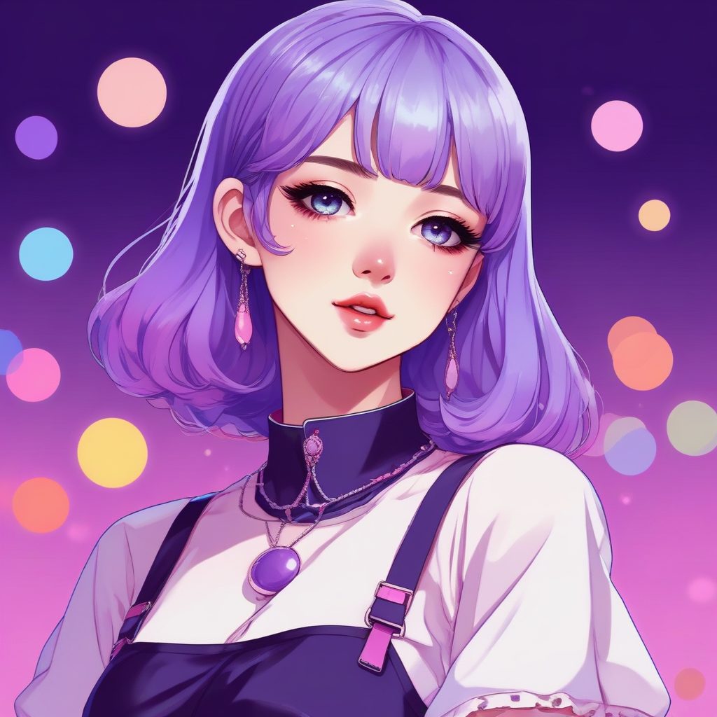 👟潮流时尚：韩流风格极简美少女肖像