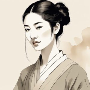 🏛️ 传统新说: 极简主义雅致人像, 尽显东方高级美