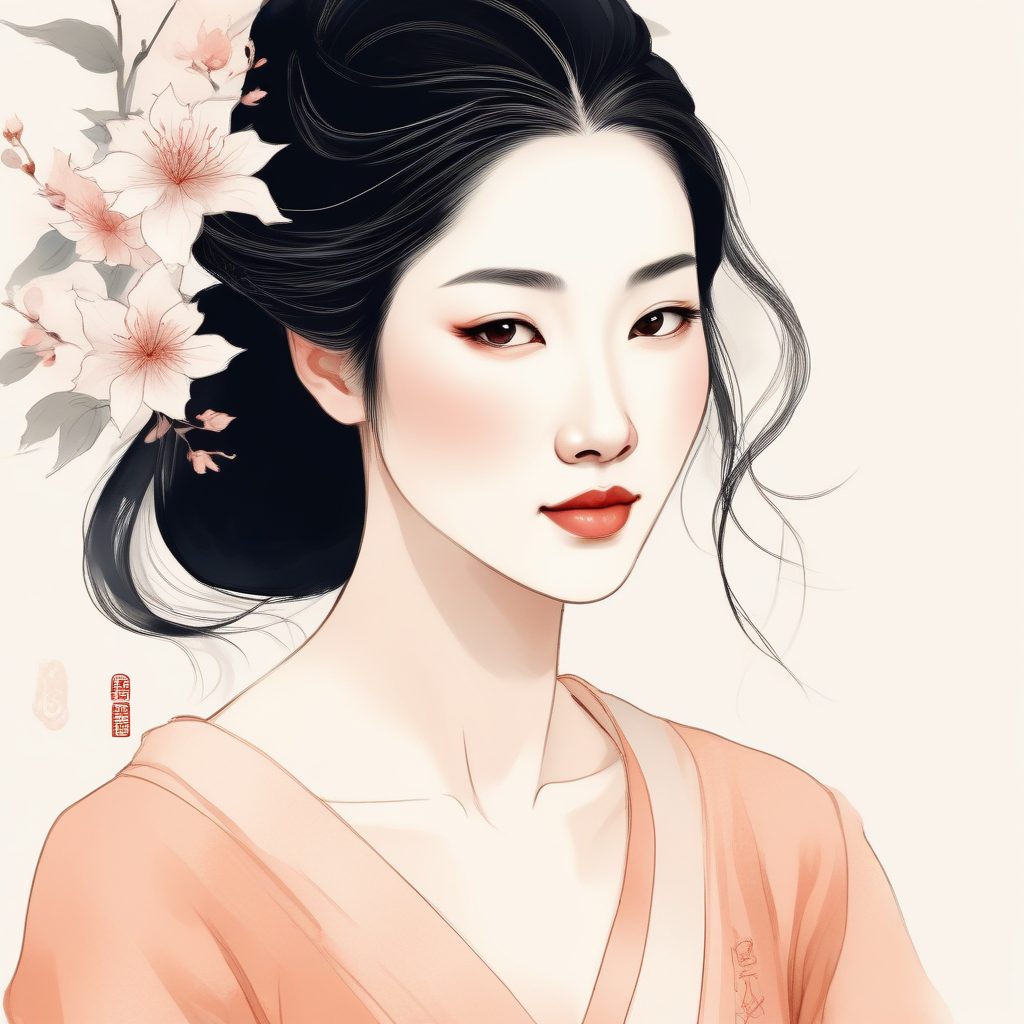 🎨淡彩国风：如诗如画的温婉少女，换上它心情都会变好