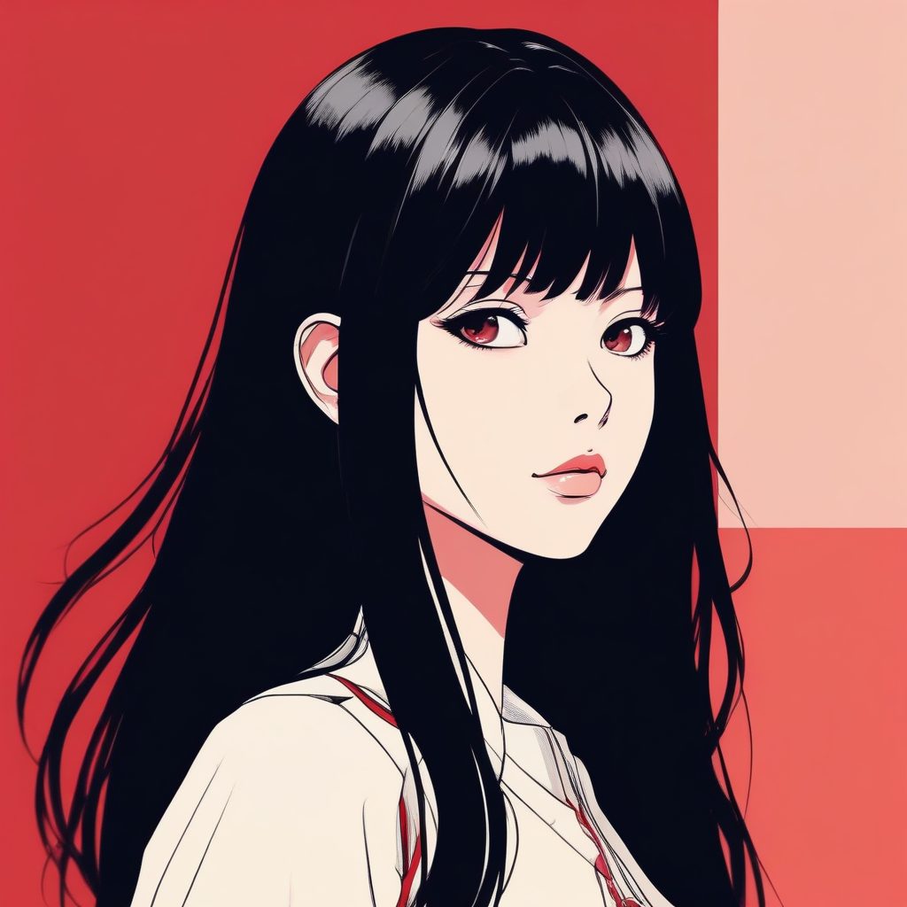 🏮东方韵味极简风！黑发少女的独特冷冽感