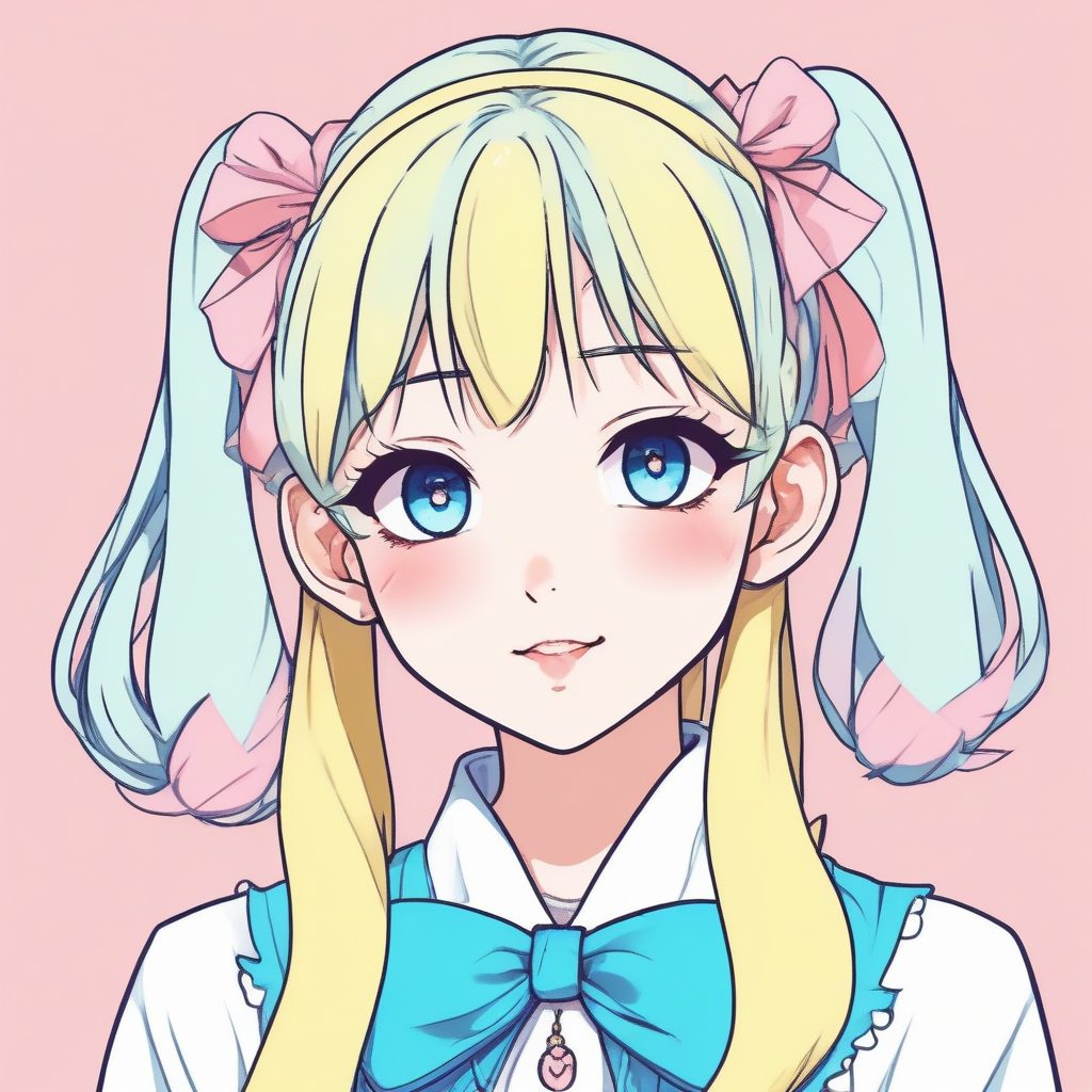 🎀多巴胺女孩！可爱时尚的极简动漫头像