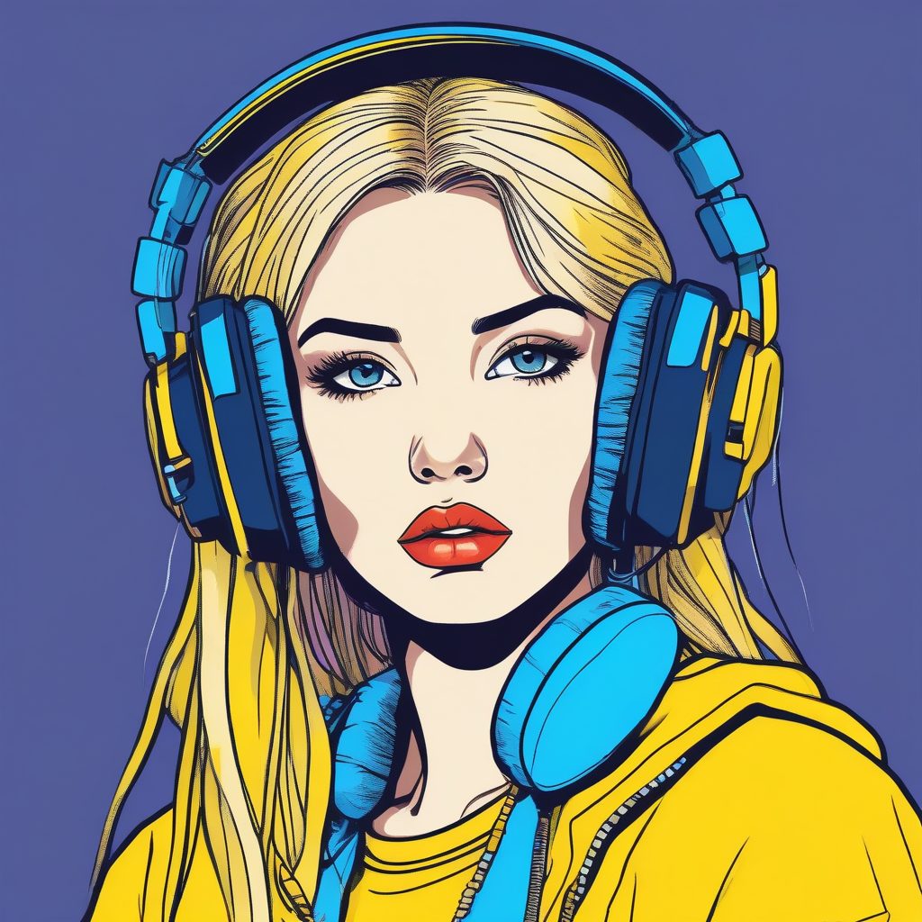 🎧耳机音乐少女：街头潮流头像，慵懒又不失个性