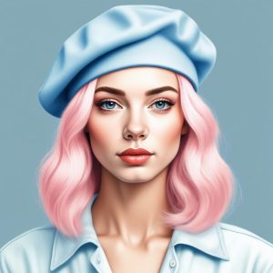 🍭 粉蓝少女心！极简线稿手绘头像，氛围感拉满