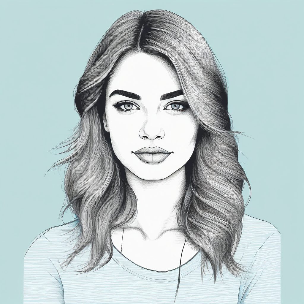 🍦粉蓝系少女：治愈系极简手绘头像，心都被萌化了