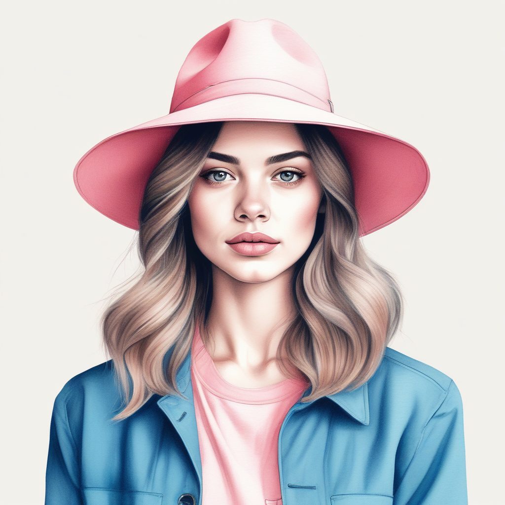 🎀 氛围感拉满！粉蓝系极简少女头像插画分享