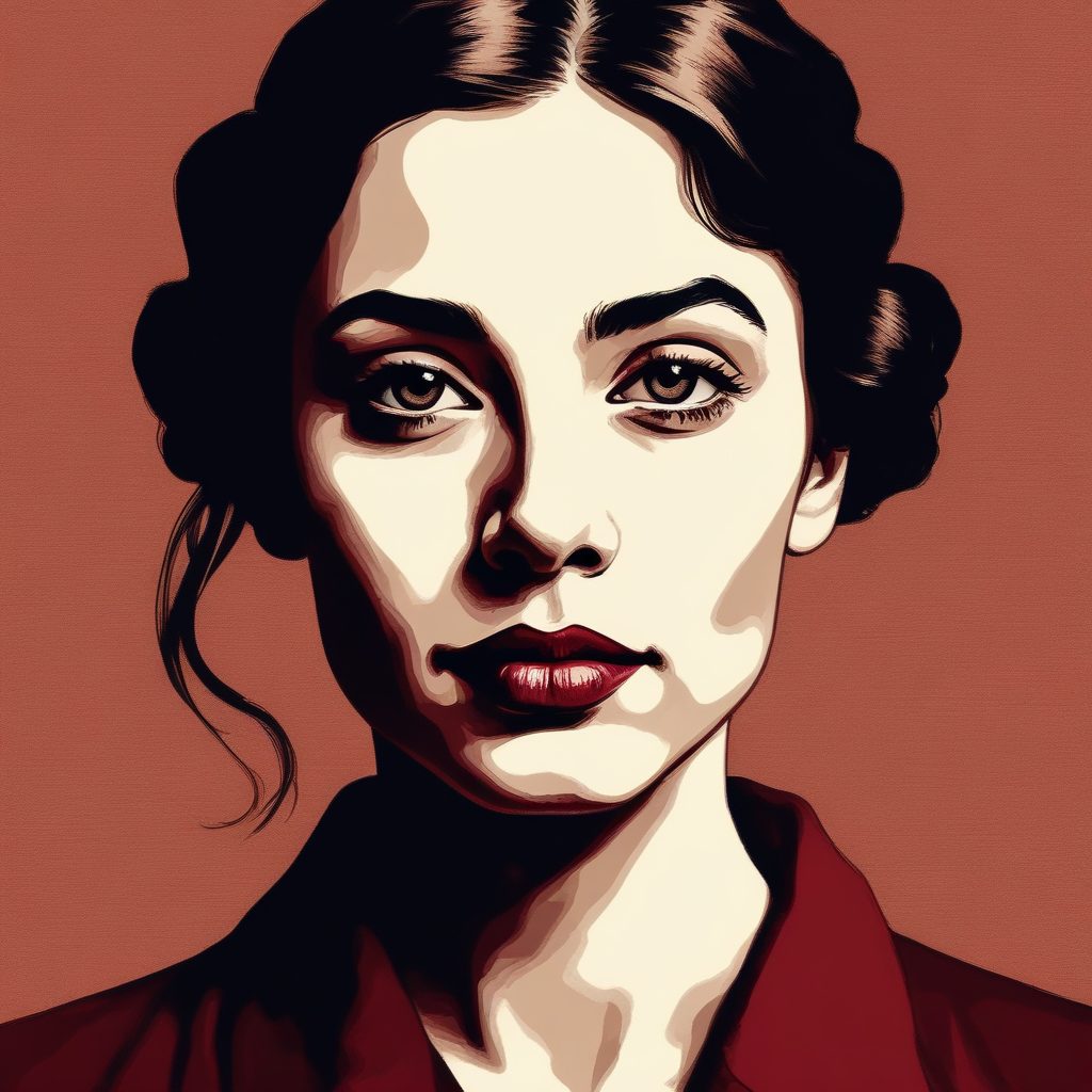 🕯️复古肌理感：胶片质感的极简厚涂肖像