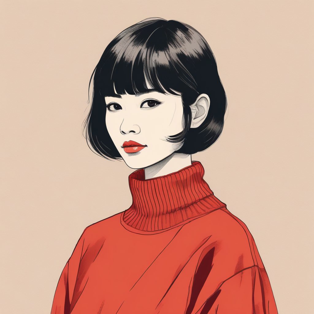 🍒 复古噪点肌理：日系杂志风时尚女孩