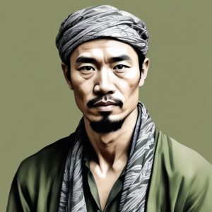 🌾橄榄墨意：时尚头巾与国风笔触的奇妙碰撞