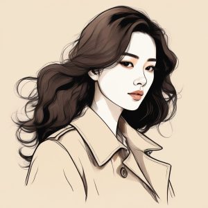 ☕ 韩系氛围感: 极简时尚插画，低饱和度的极简艺术