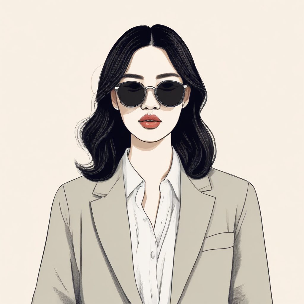 🖌️ 韩系Ins风极简线条肖像：随性涂鸦的松弛感