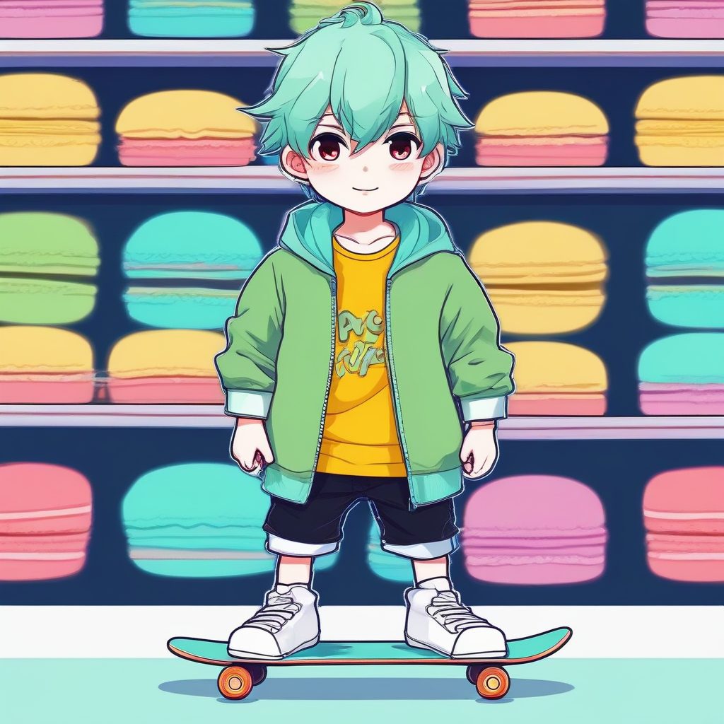 🛹滑板天才小正太！Q版街头风，少年感拉满