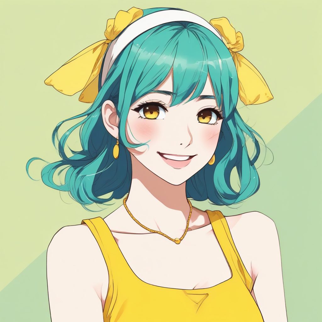 🍋 活力夏日感: 极简线条下的元气少女, 亮眼色彩搭配