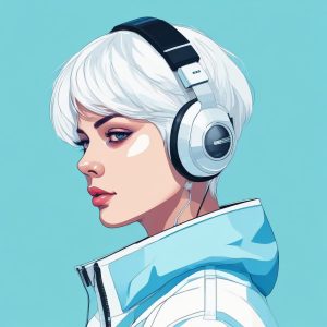 💿 极简电波少女：纯净白调里的科技感
