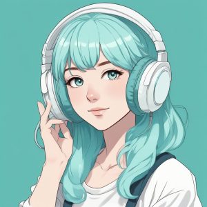 🎧极简电子少女!清新马卡龙配色