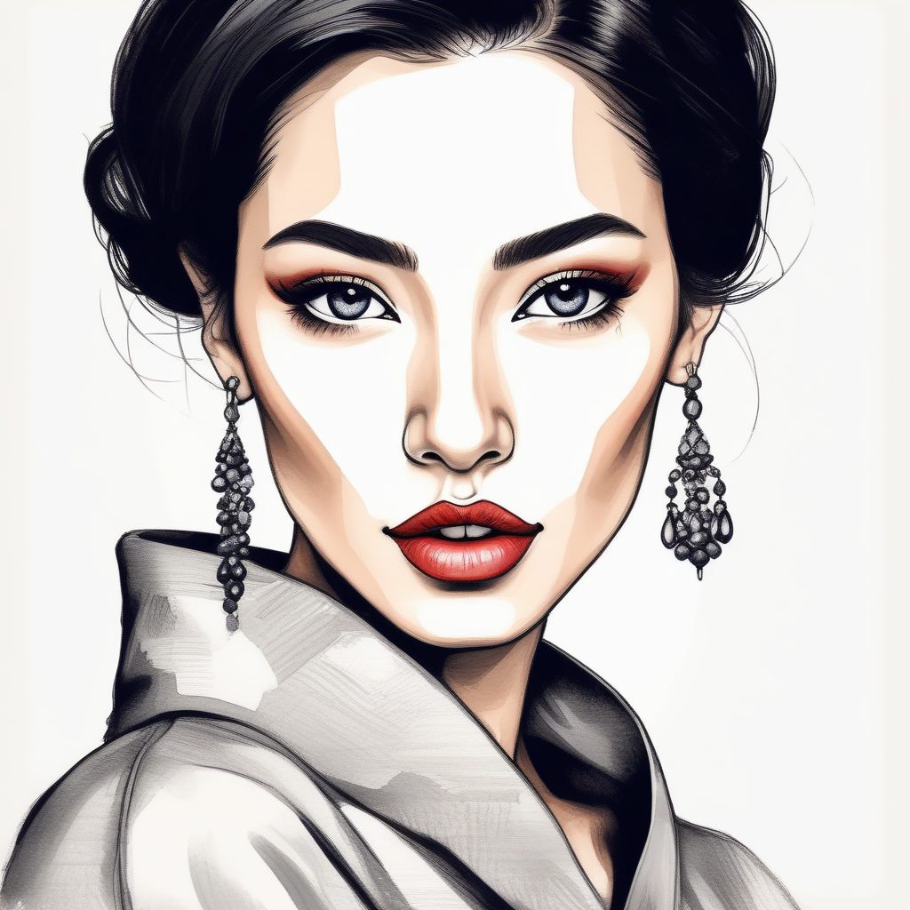 🏮 极简国潮：水墨意境的现代时尚肖像