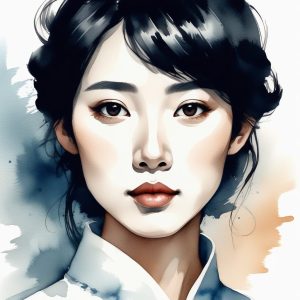 🍂 极简新中式头像：清冷感墨色少女，氛围感拉满