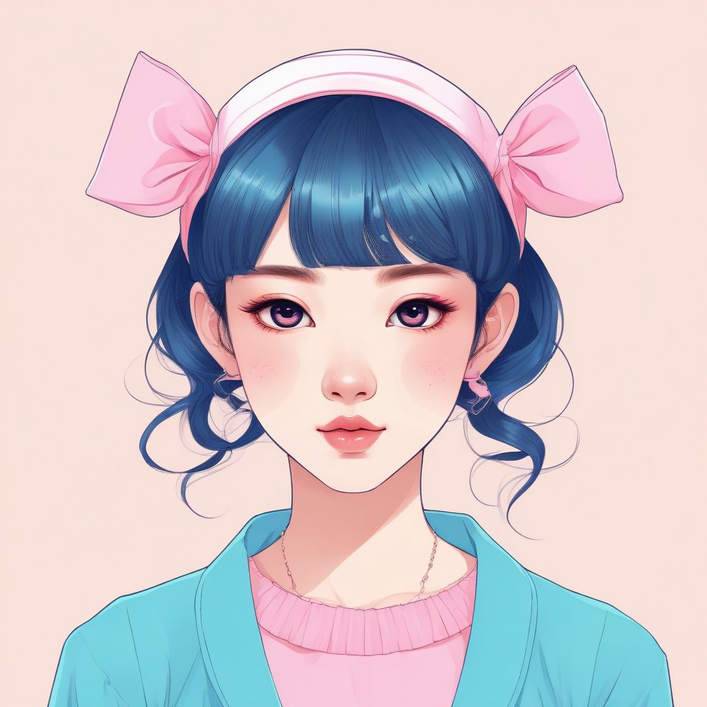 🎀精致蝴蝶结：粉色梦幻少女极简头像