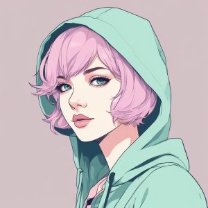 🎀 绝美极简动漫头像: 少女的马卡龙色梦境, 干净线条感天花板