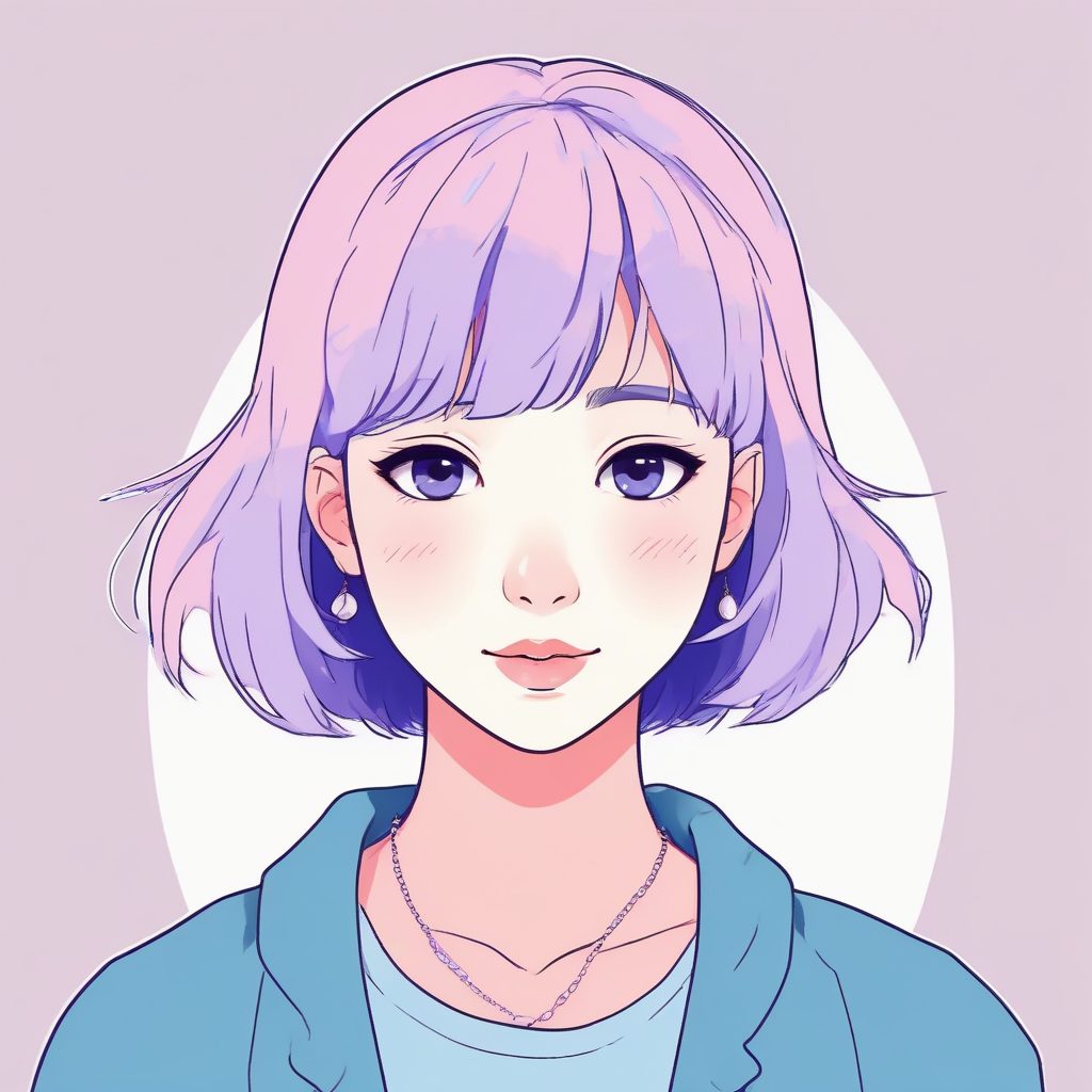 🎨 绝美线条感：极简日系涂鸦风少女头像