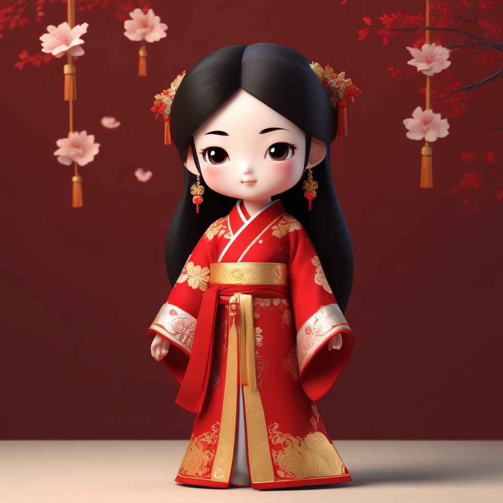 🏮 绝美新中式: 3D 盲盒感汉服 Q 版小仙女